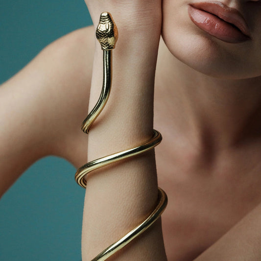 Bratara si Colier din bronz - Serpentine Grace