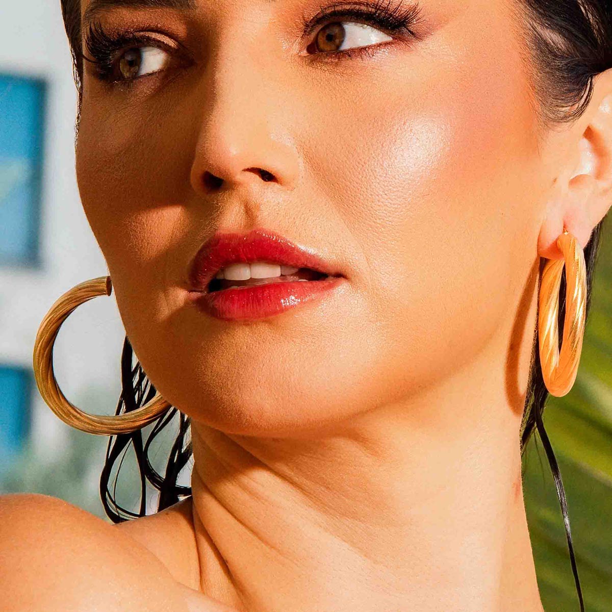 Cercei din bronz - Gilded Orbs